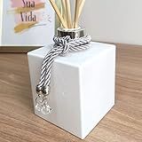 Aromatizador De Ambiente Difusor De Varetas Difusor De Aromas Com Pingente Decorativo E Varetas Decoradas Decoração Banheiro Organizador Branco E Prata Luiggi Presentes