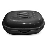 Arqplast Saboneteira Porta Sabonete Plástico P Bolsa Mala Viagem Cor Preto