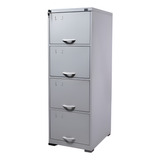 Arquivo De Aço 4 Portas Curto Cinza 1340x465x50cm chapa 26