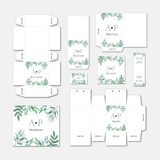 Arquivo Digital Kit Toalete Verde Folhagem Editável