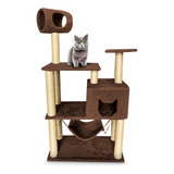 Arranhador Gato Brinquedo Toca Harem Top Com Rede Premium