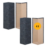 Arranhador Gato Canto De Sofá E Cama Box Kit Com 4 Unidades Cor Chumbo