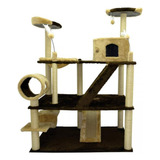 Arranhador Gatos Olimpus 3 Plataf Casinha Marrom São Pet