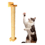 Arranhador P Gatos Vertical Parede Sisal Poste Corda 70 Cm Cor Marrom claro
