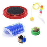 Arranhador Para Gato Com 3 Brinquedos De Gatos Kit Completo