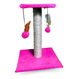 Arranhador Para Gatos Em Torre Interativo Sisal Cor Rosa