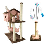 Arranhador Playground Brinquedo Gato Casa Kit