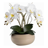 Arranjo De Orquídea 4 Hastes Flor Artificial Centro De Mesa