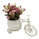 Arranjo Pequeno Artificiais Vasos Bicicleta Flor Bolinha
