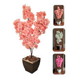 Arranjo Vaso Buque Flor Cerejeira Sakura Artificial Planta