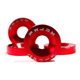 Arruela Billet M6 Vermelho Parafuso Inox Kit 8 Arruelas