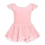 Arshiner Collant De Bailarina Com Manga De Babados E Saia Tutu Ballet Pink 8 9 Years