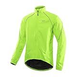 ARSUXEO Jaqueta Masculina Impermeável Para Corrida E Ciclismo Respirável Jaqueta De Chuva Casaco De Bicicleta Corta Vento Verde GG