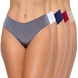 ART ÍNTIMA Kit 05 Calcinhas Sem Costura Corte A Laser Modelo Fio Dental Tanga Sexy Não Marca Na Roupa Moda Íntima Ideal Para O Dia A Dia Sortidas P