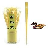 Artcome 3 Peças De Conjunto De Chá Matcha Japonês Batedor De Matcha Colher Tradicional Suporte De Colher Kit De Cerimônia Matcha Artesanal Para Cerimônia De Chá Tradicional Japonesa