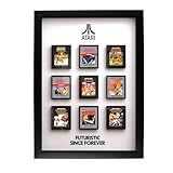 Arte De Parede De Jogos 3D Oficial Atari Coleção De Cartuchos Autênticos Para Configuração De Jogos Papel De Parede De Jogos Decoração De Sala De Jogos E Adesivos De Parede De Jogos Moldura Preta