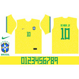 Arte Vetor Camisa Brasil 2022 Arquivos Editáveis Corel Draw