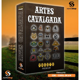 Artes Cavalgada Country Sublimação Serigrafia Vetores