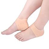 ARTIBETTER 1 Par De Meias De Silicone Para Calcanhar Protetoras De Calcanhar Para Fascite Plantar Pastilhas De Calcanhar Para Curar Saltos Rachados E Secos