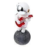 Artibetter 1 Unidade Guitarra De Astronauta Figura De Ação Do Astronauta Elegante Enfeite De Mesa Estátua De Estante Escultura De Músico Presentes Espaciais Resina Robô Miniatura