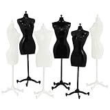 ARTIBETTER 6 Peças De Vestido De Boneca Suporte De Exibição De Tecido Suporte De Manequim De Brinquedo Acessórios De Suporte Para Vestidos De Boneca Decoração De Casa De Bonecas