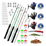 Artigos De Pesca Pescaria Completa 3 Vara 3 Molinete Itens