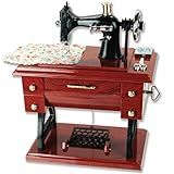 Artyea Mini Máquina De Costura Vintage Estilo Plástico Caixa De Música Mesa Decoração De Mesa Brinquedo Presente Para Crianças Pequenas Marrom