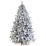 Arvore De Natal De Luxo Estilo Nevada 240 CM Presente Natalino 1400 Galhos De PVC Cheia Suporte De Metal Pinheiro Nevado Premium
