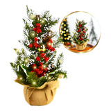 Arvore De Natal Decorada C Led Pronta Enfeite Natalino Mesa