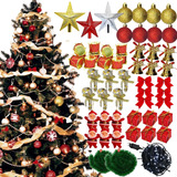 Arvore De Natal Enfeitada 1 80mt Pinheiro Verde Luxo Cheia