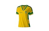 Arza Sports Camiseta De Futebol Feminina Slim Do Brasil Amarelo P
