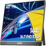 ARZOPA Monitor Portátil Para Jogos De 16 1 144Hz Monitor Portátil 1080P FHD Kickstand Com HDR Ultrafino Cuidados Com Os Olhos Segunda Tela Externa Para Laptop PC PS5 Mac Xbox