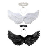 Asa Anjo Fantasia Halloween Carnaval Festa Cosplay Tiara