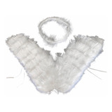 Asa De Anjo Pequena Com Aureola Branca Para Fantasia