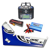 Asa Zagi Extra 300 100cm Completa Radio Carregador E Bateria Cor Azul Escuro