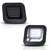 Asgohme Conjunto De Lâmpadas LED Para Placa De Carro Branco Brilhante Com Etiqueta De Lente Fumê Compatível Com Caminhonete Dodge RAM 1500 2500 3500 2003 2018 Pacote Com 2