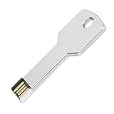 ASHATA Pen Drive USB Em Formato De Chave Pen Drive Prateado De 8 GB 64 GB Disco De Expansão De Cartão De Memória Para Uso Em Computador 64 GB 