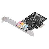 ASHATA Placa De Som PCI Express Placa Adaptador Estéreo PCI E 5 1 Chip CMI8738 6 Canais Suporte Para Windows 7 Para Computador Desktop Para Home Theater Jogos 3D Grandes