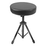 Asixxsix Drum Throne Banco De Bateria Resistente Ajustável Em Altura Bancos De Bateria Acolchoados Rotativos Design De 3 Pernas E Fundo Antiderrapante Assento De Bateria Para Bateristas Piano Instrumentos De Teclado