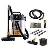 Aspirador De Pó E Água WAP GTW INOX 12 1400W 12 Litros 160 Mbar Barril Aço Inox Com Soprador 127V