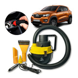 Aspirador De Pó E Liquido Automotivo Portátil Turbo Potente Cor Preto amarelo 12v