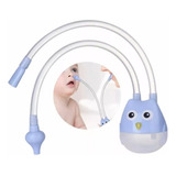 Aspirador Nasal Bebê Higiene Nariz Sugador De Catarro Cor Azul