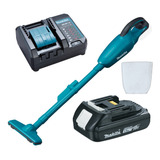 Aspirador Po 18v Dcl180 Makita Bateria 1 5ah Filtro Extra Cor Azul 110v 220v bivolt 