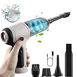 Aspirador Portatil 2 Em 1 Sem Fio Recarregavel USB Com Função Soprador Para Limpeza Completa Em Qualquer Ambiente Quarto Escritório Cozinha Carro