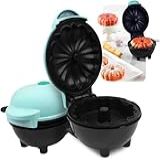 Assadeira Elétrica Para Bolos Bundt Azul Mini Maker De Bolo E Waffle De Café Máquina Portátil 110V Para Cake Maker E Café Fresco 