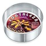 Assadeira Redonda Luxo 30 Polida Alumínio Fortaleza Polido