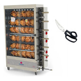 Assador Frango Gás 6 Espetos Tubular Pr634 Progás Tesoura