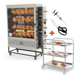 Assador Frango Gás Pr621 Tesoura Carro injetor Temperos Bivolt