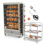 Assador Frango Gás Pr631 Tesoura Carro injetor Temperos Bivolt