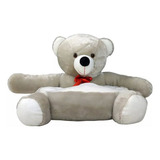 Assento Bebe Urso De Pelúcia Sofazinho Cadeirinha Avelã